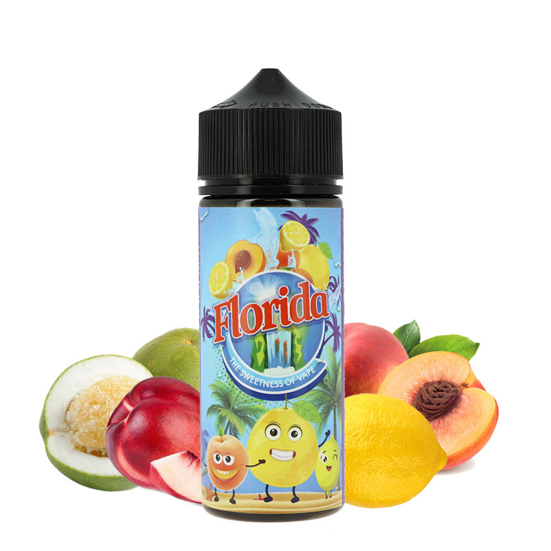 Eliquide Pêche Pomelo Citron 100ml par Florida Goût Fruité A&L
