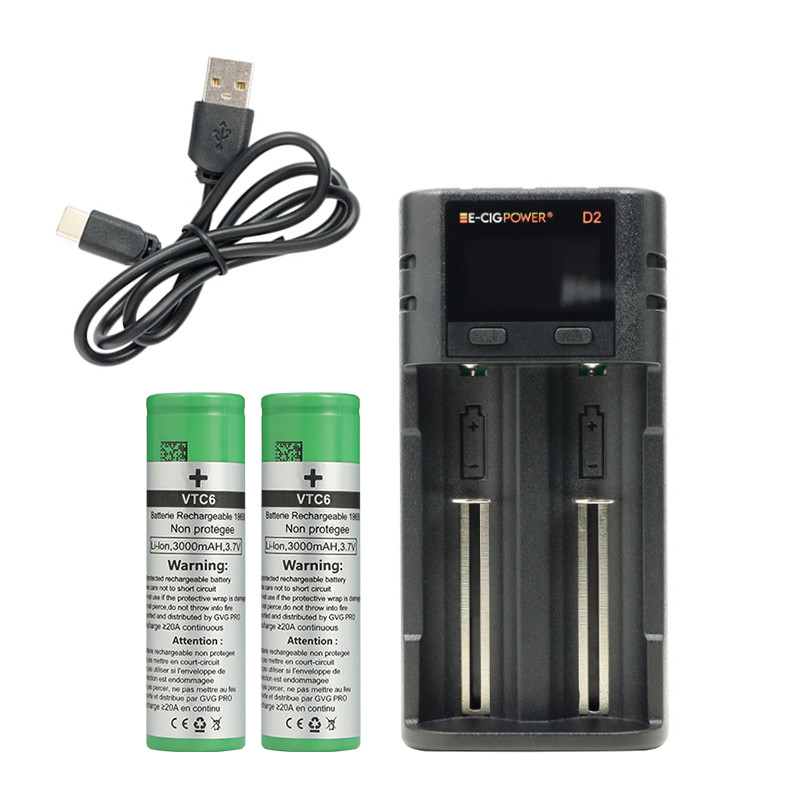 Pack Chargeur D2 LCD Accu VTC6 18650