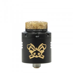 Le dripper Dead Rabbit V3 RDA par Hellvape en Noir et Or