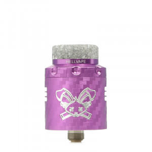 Le dripper Dead Rabbit V3 RDA par Hellvape en Purple Carbon Fiber