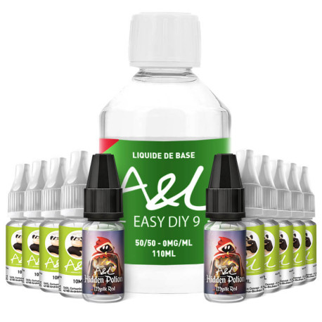 Le Pack DIY Mystic Red 200ml A&L en 9mg/ml de nicotine