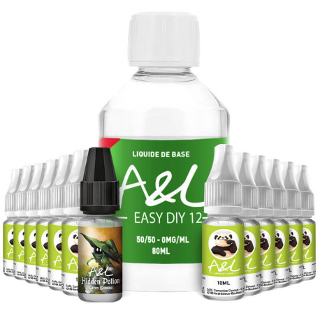 Le Pack DIY Green Banana 200ml par A&L en 12mg/ml de nicotine