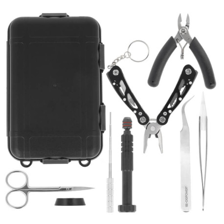 Le contenu du tool kit MV Pro Built Kit par Thunder Cloud X Mike Vapes