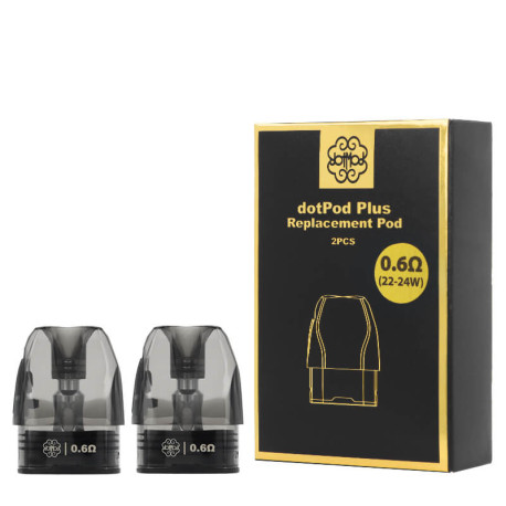 Le pack de 2 cartouches DotPod Plus à résistance fixe de 0.6ohm par Dotmod