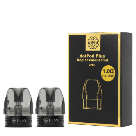 Le pack de 2 cartouches DotPod Plus à résistance fixe de 1.ohm par Dotmod