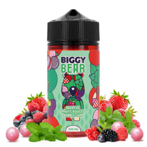 Le e-liquide Menthe Fruits Rouges Bubble Gum 200ml Biggy Bear par Secret's Lab