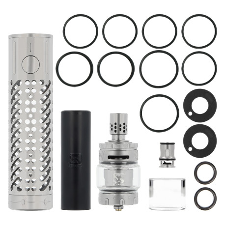 Le contenu de la boîte du kit Blaster Gun Edition par BD Vape