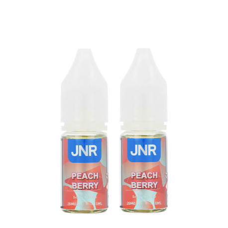 Les deux flacons de e-liquide Peach Berry de chez JNR