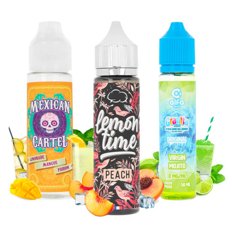 Les 3 e-liquides du pack du mois de Juin 2025 par A&L