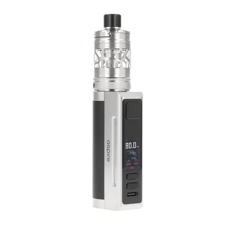 Le kit Zelos M80 par Aspire en Acier et Noir