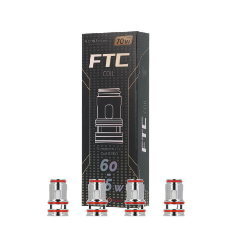 La boîte de 4 résistances FTC de chez Fumytech en 0.15ohm