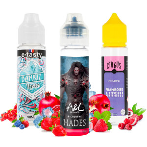 Le pack de trois e-liquides 50ml du mois de juillet 2025 par A&L