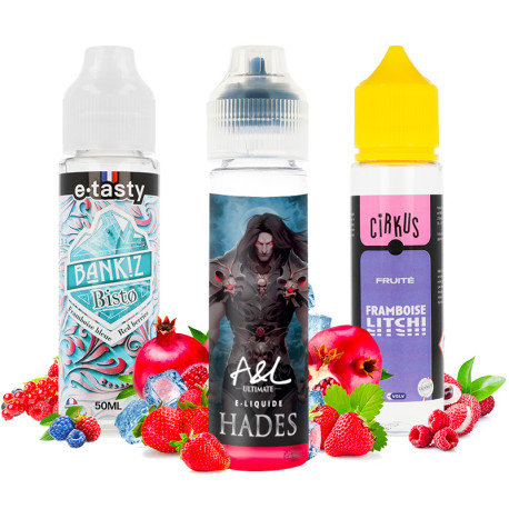 Le pack de trois e-liquides 50ml du mois de juillet 2025 par A&L