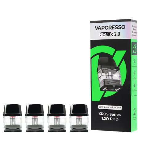 Les quatre cartouches XROS 2ml de chez Vaporesso en 1.2ohm