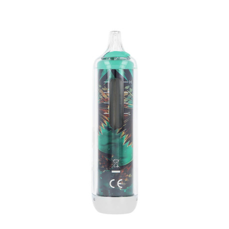 La fenêtre transparente de la puff rechargeable Falcon-X Plus Mango Passion Fruit par JNR