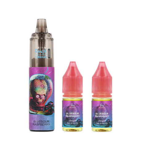 Puff Rechargeable Tornado RandM BlueSour Raspberry par Fumot