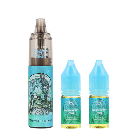 La Puff Rechargeable Tornado RandM Strawberry Kiwi de chez Fumot