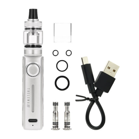 Le contenu de la boîte du kit Thelema Go de chez Lost Vape