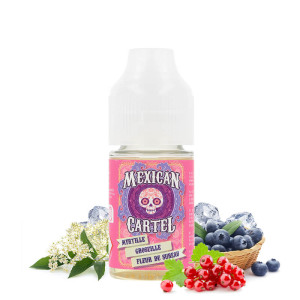 Le concentré Myrtille Groseille Fleur de Sureau de chez Mexican Cartel en 30 ml