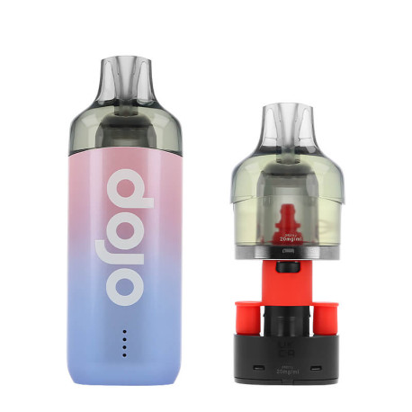 Le contenu de la boîte de la puff rechargeable Dojo Blast Love66 de chez Vaporesso