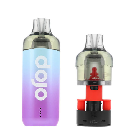 Le contenu de la boîte de la puff rechargeable Dojo Blast Fruits Rouges de chez Vaporesso