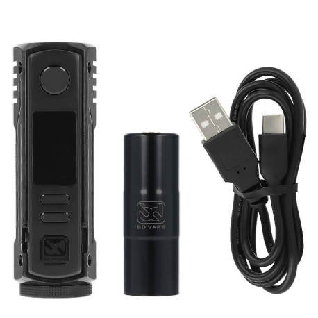 Le contenu de la boîte de la box Rayden 100 V2 Limited Edition de chez BD Vape