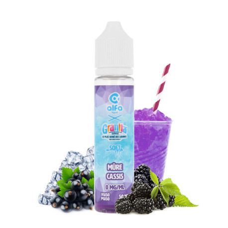 Le e-liquide Mûre Cassis Granita Soft de chez Alfaliquid en 50 ml