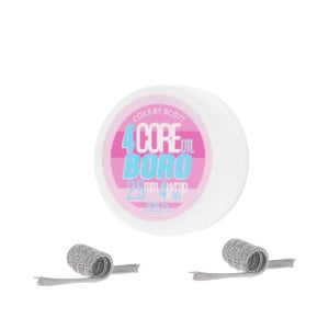 Le lot de deux coils 4-Core Boro Ni80 de Coils By Scott en 0.28 ohm
