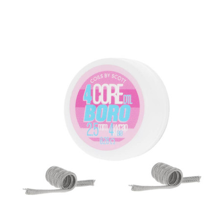 Le lot de deux coils 4-Core Boro Ni80 de Coils By Scott en 0.28 ohm