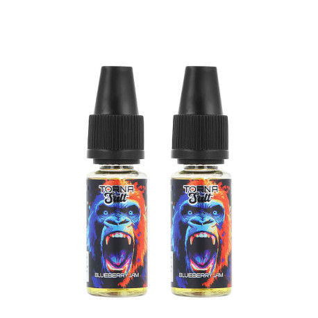 Les deux flacons de e-liquides Blueberry Jam de chez Torna-Bar