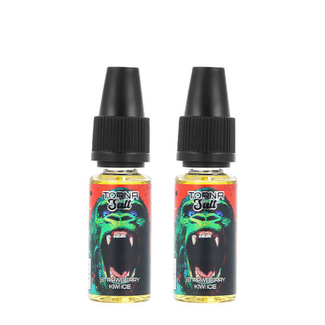 Les deux e-liquides Strawberry Kiwi Ice de chez Torna-Bar