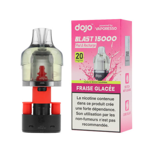 La cartouche préremplie Dojo Blast en 20mg de chez Vaporesso saveur Fraise Glacée