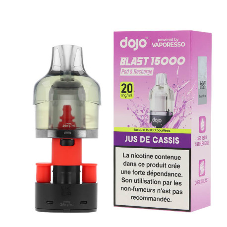 La cartouche préremplie Dojo Blast en 20mg de chez Vaporesso saveur Jus de Cassis