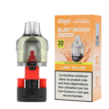 La cartouche préremplie Dojo Blast en 20mg de chez Vaporesso saveur Lady Killer