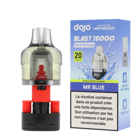 La cartouche préremplie Dojo Blast en 20mg de chez Vaporesso saveur Mr Blue