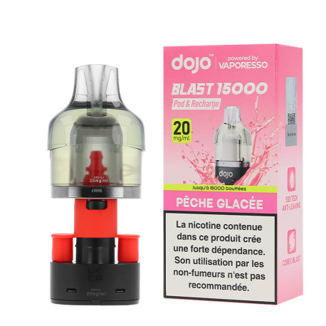 La cartouche préremplie Dojo Blast en 20mg de chez Vaporesso saveur Pêche Glacée