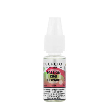 Le e-liquide Passion Kiwi Goyave ELFLIQ de chez Elfbar en 10ml
