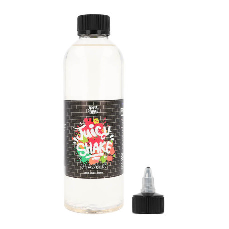 E-liquide Shadows Juicy Shake de Crazy Labs et son bouchon verseur