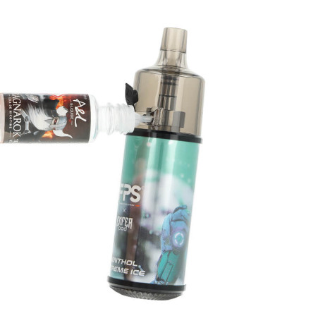 Le remplissage de la Puff Rechargeable Menthol Extreme Ice Enfer de FPS