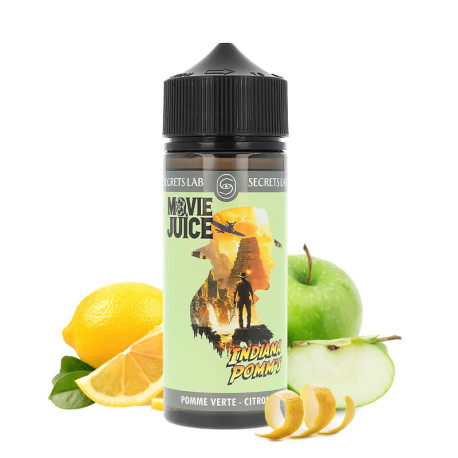 Le e-liquide Indiana Pomm's en 100ml de Movie Juice par Secret's Lab