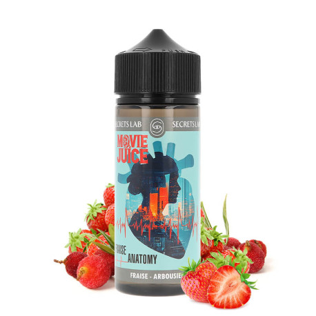Le e-liquide Fraise Anatomy en 100ml de Movie Juice par Secret's Lab