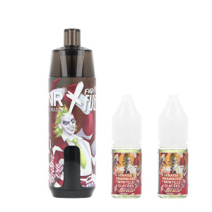 La puff rechargeable Snake Eye de JNR et Fighter Fuel et ses 2 e-liquides en sels de nicotine