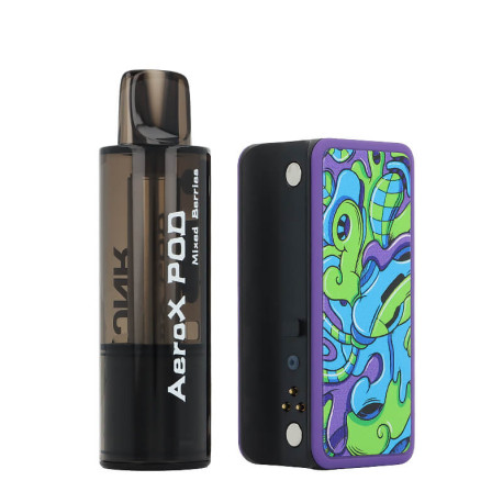 Le système de connexion magnétique de la puff rechargeable Mixed Berries de JNR