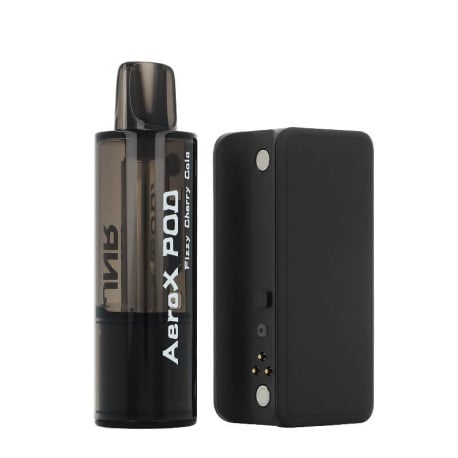 La connexion magnétique de la Puff Rechargeable Fizzy Cherry Cola AeroX de JNR