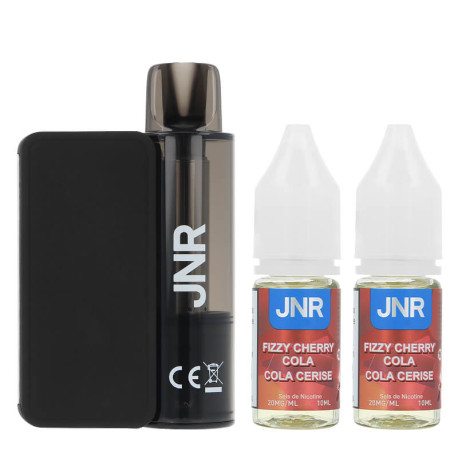 Le contenu de la boîte de la Puff Rechargeable Fizzy Cherry Cola AeroX de JNR