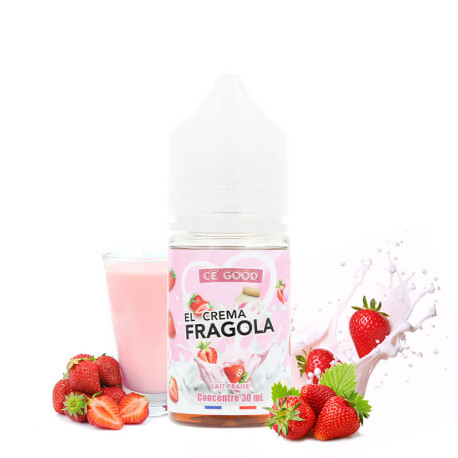 Le concentré El Crema Fragola CE'GOOD de Vape Connection en 30ml