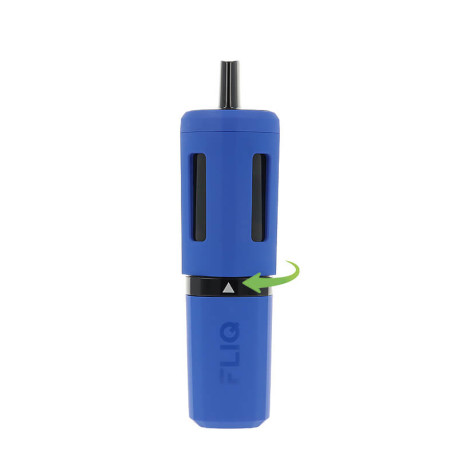 Le système rotatif de la puff rechargeable Blue Fliq par Vampire Vape