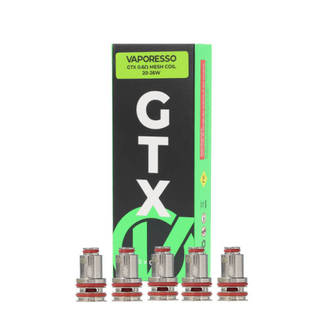 Résistances GTX (x5) Vaporesso en 0.60Ω