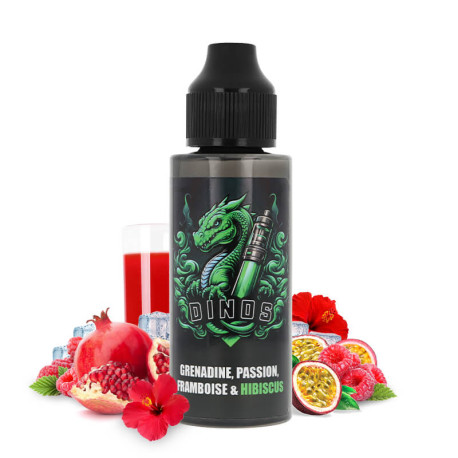 Le e-liquide Grenadine Passion Framboise Hibiscus Dinos par Juice 66 en 100ml