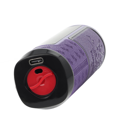 Le port USB-C et l'airflow de la Puff Rechargeable Hyper Max Grape Mint 30K Crown Bar Al Fakher